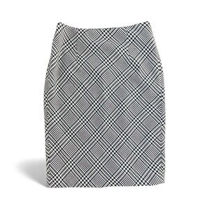 White House Black Market Houndstooth Pattern High Waist Pencil Midi Skirt